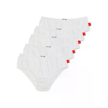 Imagem de Kit com 5 Calcinhas Infantil Sanny 212830, Branco, 12