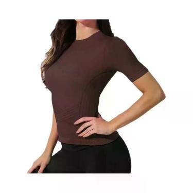 Imagem de Camiseta Esportiva Feminina Slimming Respirável De Manga Curta Para Yo