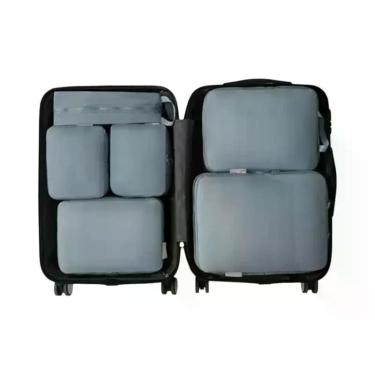 Imagem de Cubos De Compressão Impermeáveis Para Viagem 6 Peças, Bolsas Portáteis