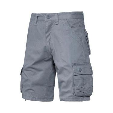 Imagem de Bermudas Casuais Masculinas Em Camuflagem, Soltas, De Algodão, Para Es
