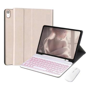 Imagem de Kit Capa para Samsung S6 Lite 10.4 Polegadas: Capa para Tablet + Teclado Removível + Mouse