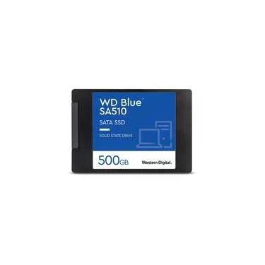 Imagem de SSD SanDisk WD Blue, 500GB, 2.5", SATA III, Leitura: 560 MB/s, Gravação: 510 MB/s, Preto - WDS500G3B0A