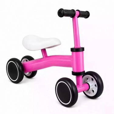 Imagem de Bicicleta Infantil de Equilíbrio sem Pedal Rosa Até 25kg Freio a Tambor Plástico Reforçado INMETRO 009864