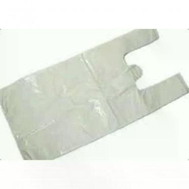 Imagem de Sacola Plástica Reciclada 70x90 25KG para Embalagens Reforçada Branca com Alça Higipack
