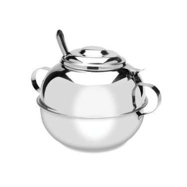 Imagem de Açucareiro Com Colher Inox 500G  Art Inox - ART-INOX, Cinza