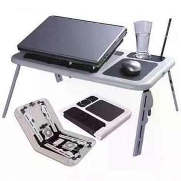 Imagem de Mesa Dobrável Notebook Tablet 2 Cooler Mousepad Cabo Usb