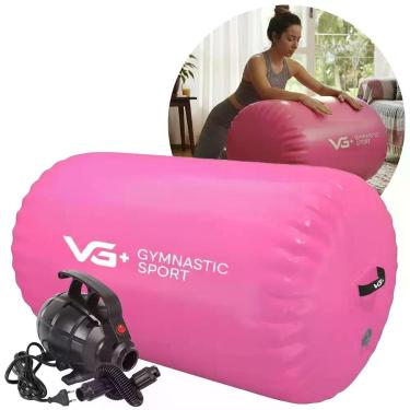 Imagem de Rolo Inflável para Ginástica 120cm Roller Yoga com Bomba Elétrica 110v
