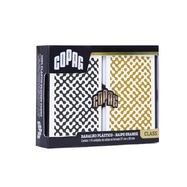 Imagem de Baralho Class Modern Estojo Duplo Naipe Grande - Preto/Dourado - Copag