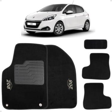 Imagem de Tapete Automotivo Peugeot 208 2013 Até 2019 Carpete Bordado