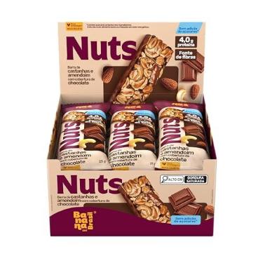 Imagem de Barra Nuts Castanhas e Chocolate 12un 25g Banana Brasil