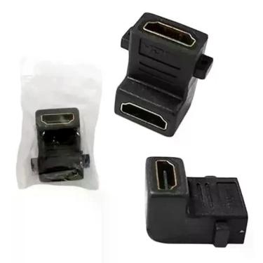 Imagem de Conector Emenda Extensor Hdmi Fêmea X Fêmea Em L 90 Graus - WS