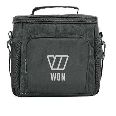Imagem de Bolsa Térmica Marmita Lancheira Fitness WON Fit 5 l Preta com Alça Mantém Aquecido ou Gelado