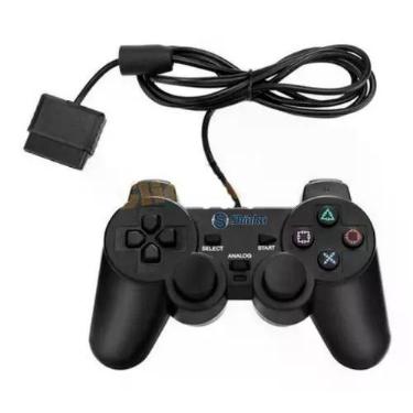 Imagem de Controle Compativel Com P2 Com Fio Analogico Retro Game Shinka Preto