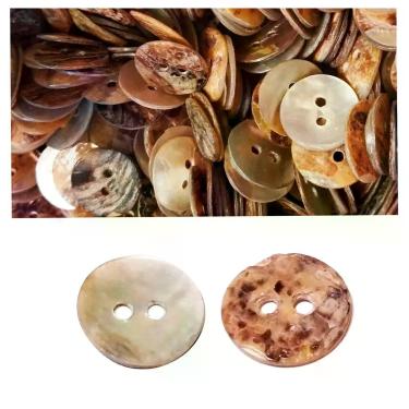 Imagem de Botão Madre Pérola 2 Furos 15mm Costura Artesanato 50 Un - Inova Aviam