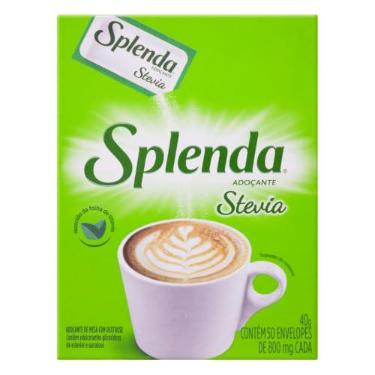Imagem de Adoçante em Pó de Stevia Splenda, 40g, 50 Unidades