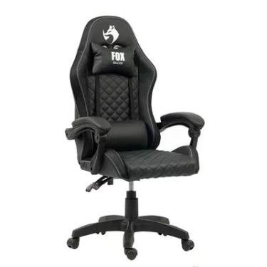 Imagem de Cadeira Gamer Fox Vulpes, Até 110Kg,  Com Almofadas, Com Ajuste, Reclinável, Preto