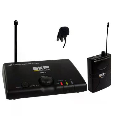 Imagem de Microfone de Lapela sem Fio Mini-iii com Base UHF 1 Frequência Fixa e Bodypack 10MW SKP Pro Audio
