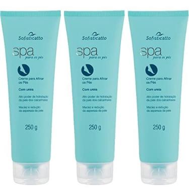 Imagem de Kit 03 Cremes Hidratante Para Afinar Os Pés Com Uréia 250g
