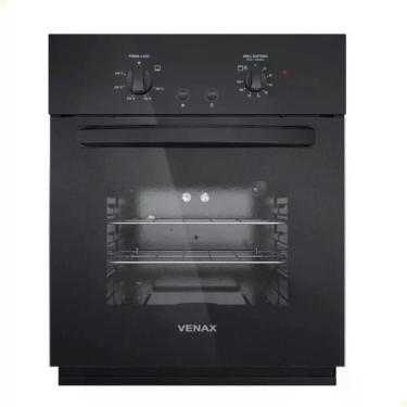 Imagem de Forno de Embutir a Gás Venax Totale Nero GIII GLP 26019 50L 700W com Grill Timer Luz Interna Preto 220V