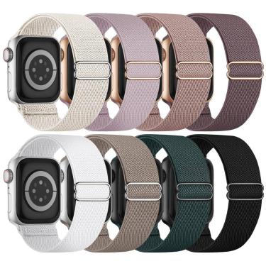 Imagem de Pulseiras Apple Watch Knossen Stretchy Solo Loop, pacote com 8 unidade