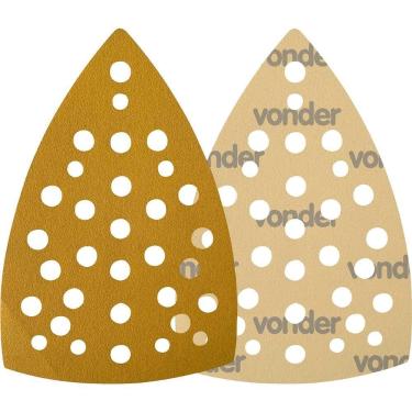 Imagem de Lixa Triangular 353b com Fixação Fácil G180 para Madeira Drywall e Massa Corrida Cinza Vonder 158CM 10 Peças