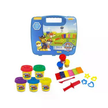 Imagem de Kit Brinquedo Infantil Massinha de Modelar Maleta da Patrulha Canina +