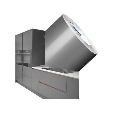 Imagem de Adesivo para envelopamento Geladeiras Móveis 1MX50CM PRATA - CREATE CO
