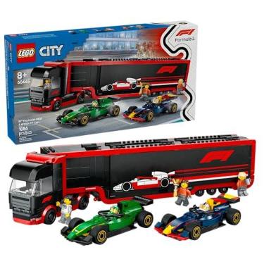 Imagem de LEGO City Formula 1 Caminhão de F1 com Carros de F1 RB20 e AMR24 60445
