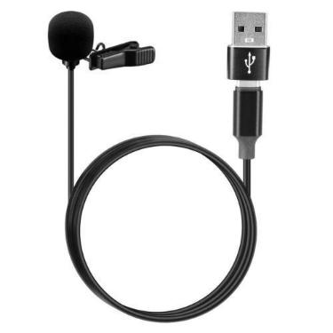 Imagem de Microfone de Lapela para Celular e Tablet com Entrada USB-C - Sairen S