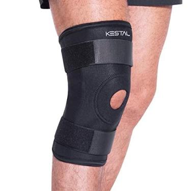 Imagem de Joelheira Reforçada Plus Ajustável Ortopédica Saúde Exercício Kestal Ksn067 (UN)