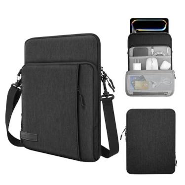 Imagem de MoKo Bolsa de transporte para tablet de 12,9 polegadas com bolsos serve para iPad Pro M4 e Air M2 2024 de 13 polegadas, iPad Pro 12,9 M2&M1, Surface Laptop Go 31.5 cm, Galaxy Tab S8+/S9+ 12,5
