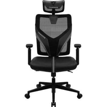 Imagem de Cadeira Ergonomic Yama1 ThunderX3, Suporta até 120Kg, Preta