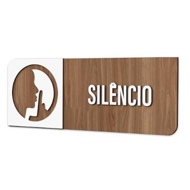 Imagem de Placa de Sinalização Indicativa - Silêncio