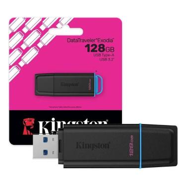 Imagem de Pen Drive 128GB Kingston Data Traveler Exodia G2 USB 3.2 Gen 1 Preto e