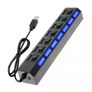 Imagem de Hub Usb 2.0 Com 7 Portas Velocidade De 480Mbps - Correia Ecom
