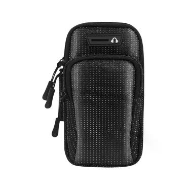Imagem de Bolsa de Braço Esportiva para Celular Utimix Impermeável Ajustável com Bolso para Chave e Fone Tamanho Único