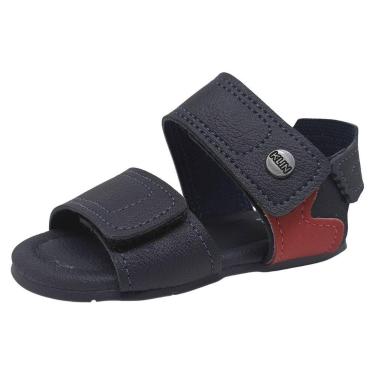 Imagem de Sandalia Infantil Menino Conforto Bebê Classic Cup Cake Klin, Marinho,