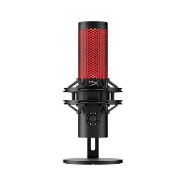 Imagem de Microfone Condensador USB HyperX QuadCast 2 - Gravação em Alta Resolução para Streaming e Podcasts, com Controles Integrados, Suporte Antichoque Removível, 4 Padrões Polares, Preto (872V1AA)