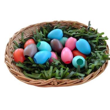 Imagem de Kit 50 casquinhas de ovos branca para decoração de páscoa - Brilha Nat