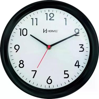 Imagem de Relógio De Parede Quartz 28 Cm Preto - Preto