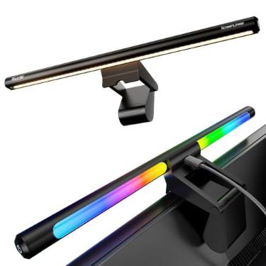 Imagem de Quntis RGB Barra de Luz para Monitor Gamer, Iluminação Dupla e 24 Modos RGB | Light Bar 40cm, 9 Estáticos +15 Dinâmicos, 900 Lux sem Ofuscamento, Ra95, Proteção Ocular para Home Office, Jogos e Quarto.