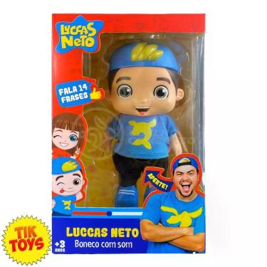 Imagem de Boneco Luccas Neto Articulado Fala 14 Frases 19cm