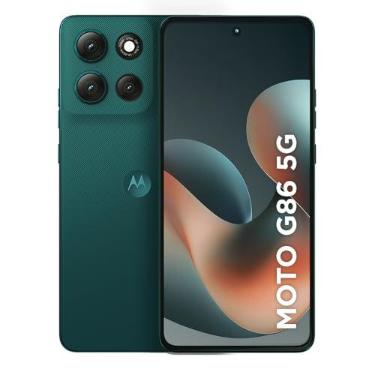Imagem de Smartphone Motorola Moto g86 5G - 512GB 12GB RAM+12GB Ram Boost Tela 1.5K pOLED, 50MP Sony camera OIS Moto AI, videos em 4K, IP68 + IP69 - Verde Escuro