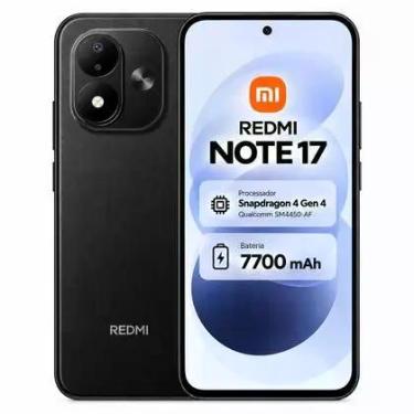 Imagem de Xiaomi Redmi Note 17 4G 8GB RAM 256GB Global Black 50MP 7700mAh, 256GB