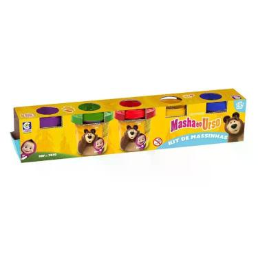 Imagem de Massinha 5 Potes Masha e o Urso 50Gr Original Cotiplas - Cotiplás