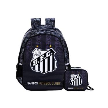 Imagem de Kit Escolar Time Santos Mochila Costas + Lancheira Térmica - Xeryus