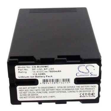 Imagem de Derrlrmg Bateria de 7800 mAh compatível com Sony BP-U90, BP-U95 PMW-EX280, PMW-EX3, PMW-EX3R, PMW-F3, PMW-F3K, PMW-F3L, PXW-FS5, PXW-FS7, PXW-X180, XDCAM EX