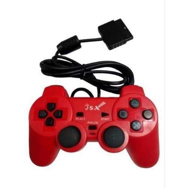 Imagem de controle PS2 com fio, colorido Playstation2 analógico. envio no mesmo