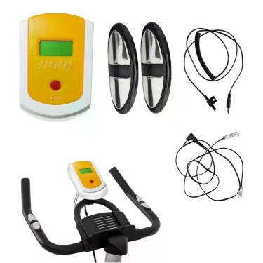 Imagem de Kit Painel Visor LCD com Sensor Cardíaco para Bicicleta Spinning SU-CONTR Branco AB Mídia