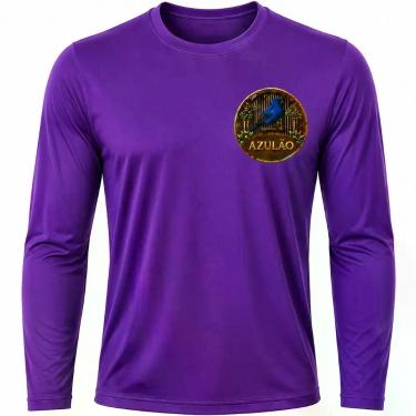 Imagem de Camisa Uv +50 Pássaro Azulão - Proteção Solar cor:RoxoTamanho:P - Gené